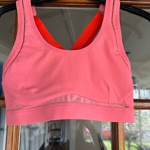 Fabletics Coral and Red Sports Bra (NWOT)